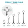 Neewer 2x 6-inch Dimmable LED Ring Light with Tripod Stand & Color Filter Image 3
