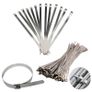 10x Stainless Steel Metal Cable Ties Zip Wrap Exhaust Heat Straps Marine Grade 4.6mm X 300mm Image 2