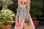 Grey Floral Dress Size 18