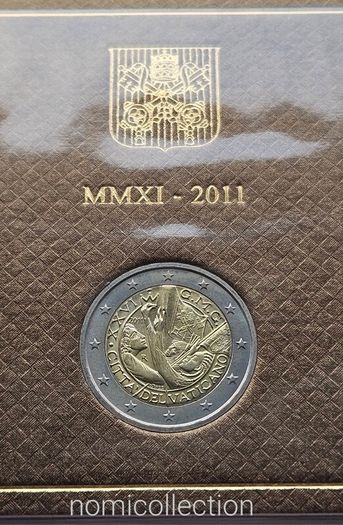Vatican City 2011 year Brilliant Uncirculated Commemorative 2 Euro coin.