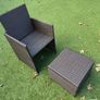 Rattan Cube Dining Set - Table, 6 Chairs & 4 Footstools Image 4