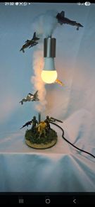 Handmade fighter jet lamp