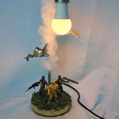 Handmade fighter jet lamp