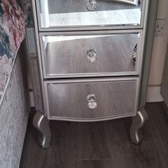 Glass Bedside Locker x 2