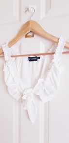 White Ruffle Detail Bralet - Size 4