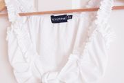 White Ruffle Detail Bralet - Size 4