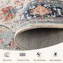 Rugs Living Room 150x210 cm Washable Rug Beige/Blue/Orange Living Room Rug, Rugs for Bedroom, Vintage, Boho, Oriental, Lounge, Dining Room, Home Office, Low Pile, Non Slip, OEKO, Print Image 2