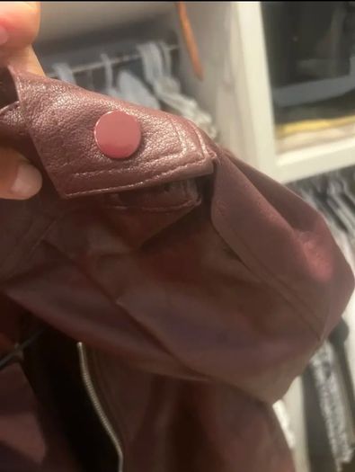 Brand New Burgundy Leather Jacket Size M
