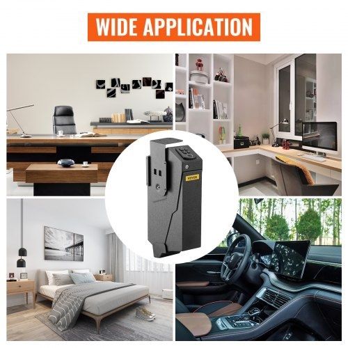 Handgun Safe Box Fingerprint Pistol Gun Safes Gun Storage Case Handgun Holder Quick Access Security Lock Key Vault