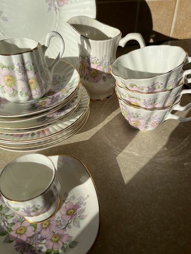 Vintage Royal Tara 21 piece set Irish Blossom in Mint condition