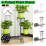 BRAND NEW 4 Tiers Fashion Iron Plant Stand Flower Shelf for Rack Balcony Simple Indoor Living Room Coffee Bar Garden Flower Pot Shelf Image 3