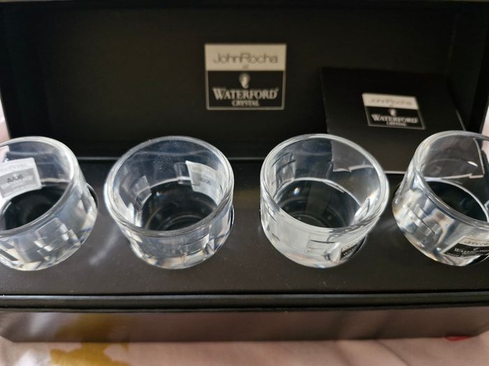 John Rocha Napkin Rings and Shot Glasses