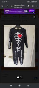 halloween skeleton costume and hat