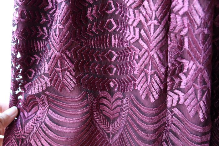 Guess Gianni embroidered mesh-inset dress
