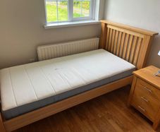 Single Bed, Mattress, Wardrobe and Locker