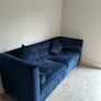 Meadows & Byrne Velvet Navy Couch Image 2