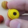Vintage African Style yellow Red Glass Lot of 7 Image 8