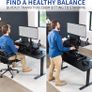 107cm Electric Motor Desk Converter Height Adjustable Riser Sit to Stand Dual Monitor and Laptop Workstation with Wide Keyboard Tray Black DESK-VE42B Image 8