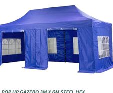 Gazebo Marquee Steel Hexagonal Frame 40mm 3m x 6m