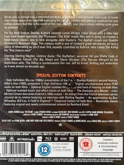 The Killers/ 2 Early Stanley Kubrick Special Edition Blu Rays - New and Sealed