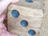 Large Wooden Dice Cube - 12.9cm (5.11in)