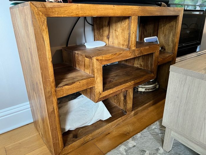 Dark wood heavy book case