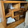 Dark wood heavy book case Image 2