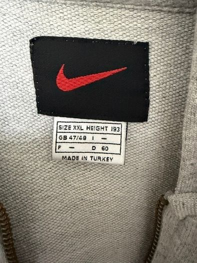 Nike full zip hoodie - grey - size XXL
