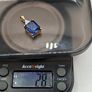 9ct blue sapphire diamond pendant Image 8
