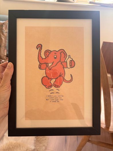 Framed vintage art print