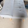 3 Seater Sofa Bed - Light Grey Fabric Image 3