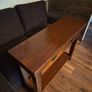 Entryway Solid Console Table with 2 drawers and Wall mirror - teak Image 5