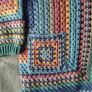 Crocheted colourful hexagon jacket Image 7