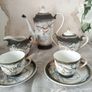 Vintage Japanese Black Moriage Dragonware Teapot Set Image 2