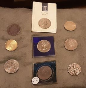 selection of coins etc