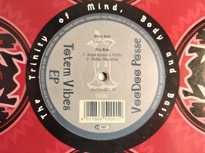 VOODOO Possee - Totem Vibes EP - CLASSIC Hard TRANCE Beast!! Original GERMAN '94 Pressing!