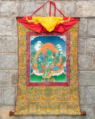 Buddha Green Tara Thangka