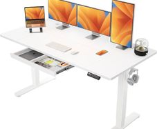 Electric Standing Desk 160 x 80 cm, Height Adjustable Desk, Sit Stand Table