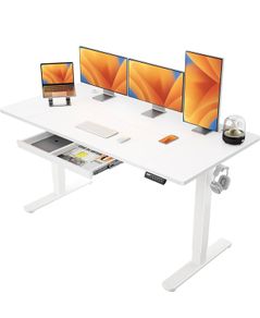 Electric Standing Desk 160 x 80 cm, Height Adjustable Desk, Sit Stand Table