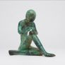 Sitting Lady - Patinated Bronze Image 5