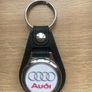 Brand new synthetic leather Audi key ring with shopping trolley token/coin Image 2