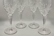 Vintage Etched Wine Goblets (Set of 4)
