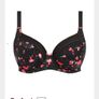 Freya Viva - Underwired Side Support Bra 32F and Briefs S - Black Floral - BNWT RRP 58 Image 4