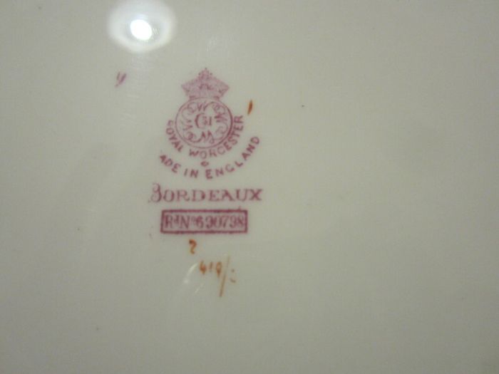 RARE Royal Worcester Bordeaux   serving plate