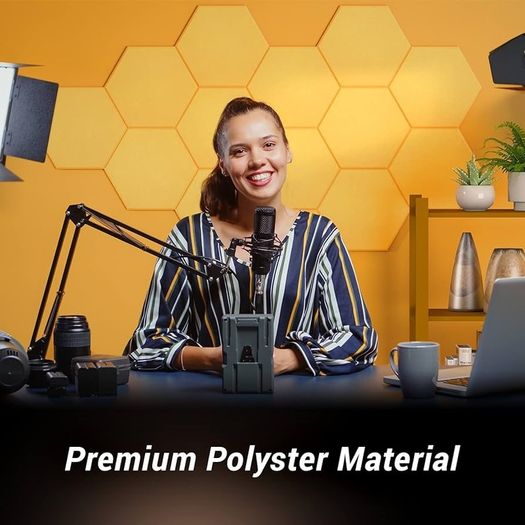 NEW SALE | 12 Pack Hexagon Acoustic Panels Self-adhesive, 30x26x0,9cm High Density Sound Proof Panels