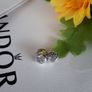 New genuine pandora sterling silver pave charm clip Image 5