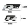 3D Metal Badge R Line R Logo Front Grill Emblem Car Rear Trunk Sticker For Volkswagen VW R Line Golf 4 5 6 7 Touran Polo Accessories Image 2