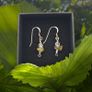 Silver Raw Peridot Wire Wrapped Earrings Image 10