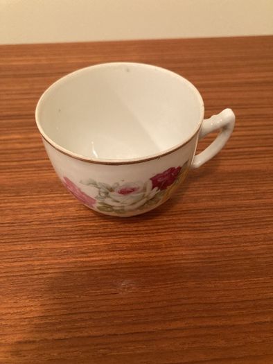 Vintage small Belleek Vase with Antique Bone China Bowl & Cup
