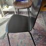 Black IKEA kitchen chairs x 6 Image 6